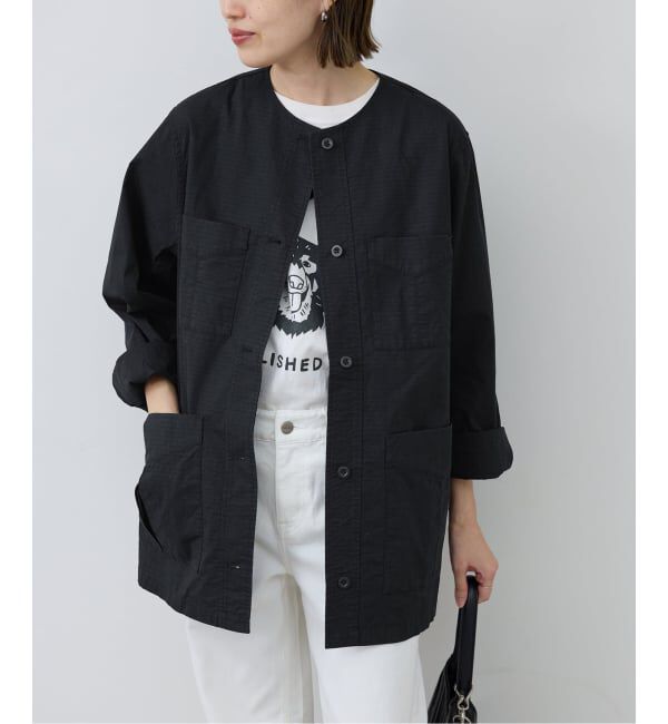 SLOBE IENA「《追加》ノーカラーサファリブルゾン」|その他|