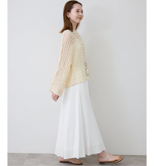 SLOBE IENA「ナイロンワッシャー切り替えギャザースカート」|スカート|