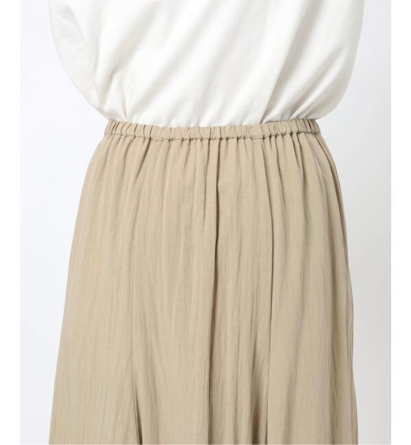 SLOBE IENA「ナイロンワッシャー切り替えギャザースカート」|スカート|
