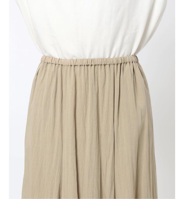 SLOBE IENA「ナイロンワッシャー切り替えギャザースカート」|スカート|