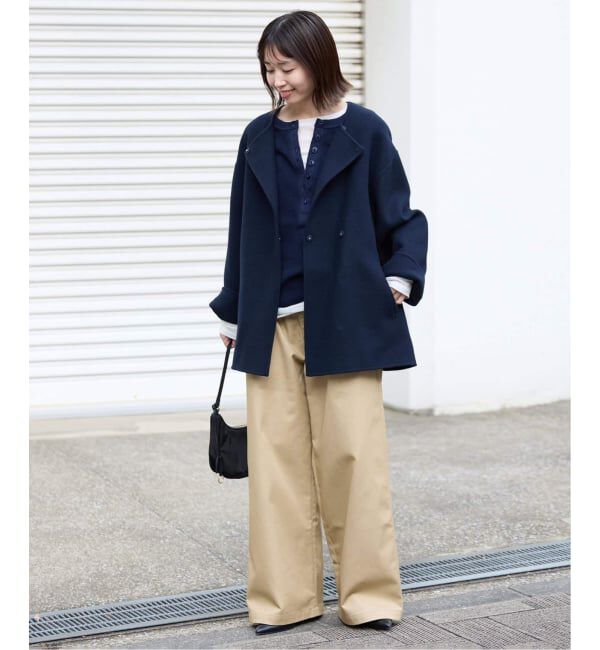 SLOBE IENA「《WEB限定カラー有り/追加》Wフェイスジャージヘンリープルオーバー」|Tシャツ・カットソー|