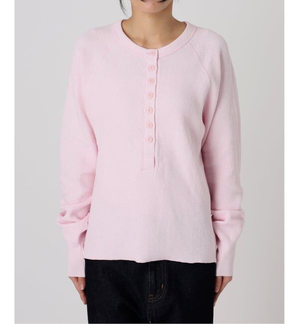 SLOBE IENA「《WEB限定カラー有り/追加》Wフェイスジャージヘンリープルオーバー」|Tシャツ・カットソー|