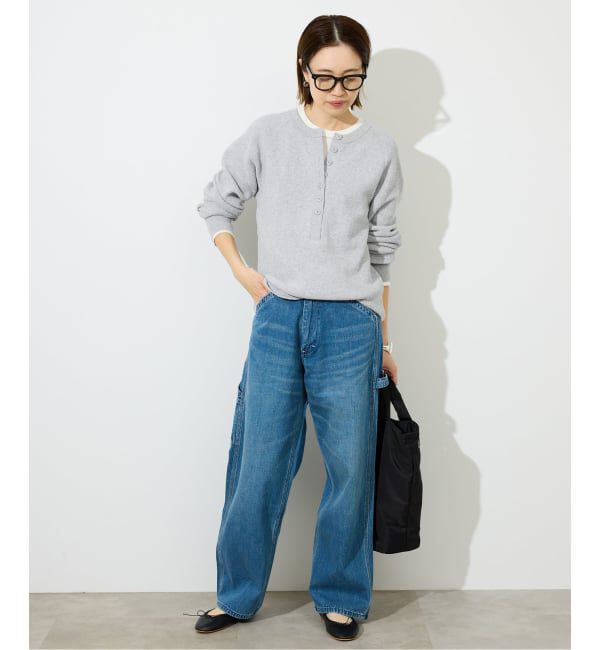 SLOBE IENA「《WEB限定カラー有り/追加》Wフェイスジャージヘンリープルオーバー」|Tシャツ・カットソー|