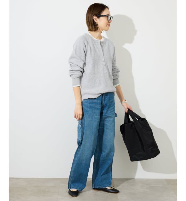 SLOBE IENA「《WEB限定カラー有り/追加》Wフェイスジャージヘンリープルオーバー」|Tシャツ・カットソー|