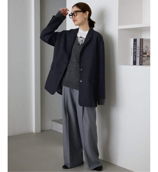 SLOBE IENA「《WEB限定/追加》PE SHARK ビックジャケット」|テーラードジャケット|