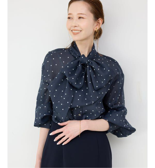 SLOBE IENA「《WEB限定/追加》ボウタイブラウス」|シャツ・ブラウス|