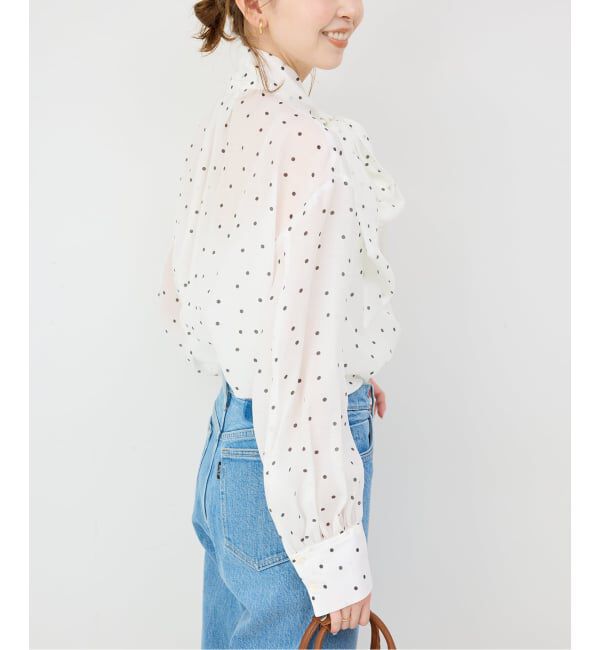 SLOBE IENA「《WEB限定/追加》ボウタイブラウス」|シャツ・ブラウス|