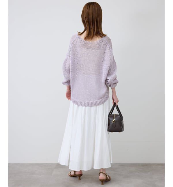 SLOBE IENA「ギマヤーンVネックプルオーバー」|ニット・セーター|