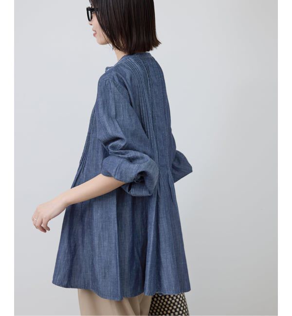 SLOBE IENA「LEDENIM ボサム ペプラムデニムブラウス」|シャツ・ブラウス|