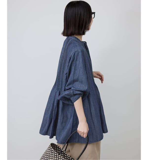 SLOBE IENA「LEDENIM ボサム ペプラムデニムブラウス」|シャツ・ブラウス|