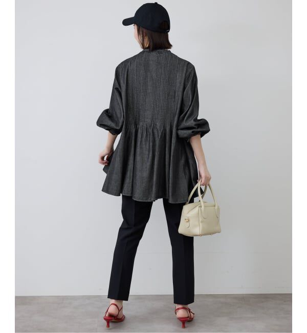 SLOBE IENA「LEDENIM ボサム ペプラムデニムブラウス」|シャツ・ブラウス|