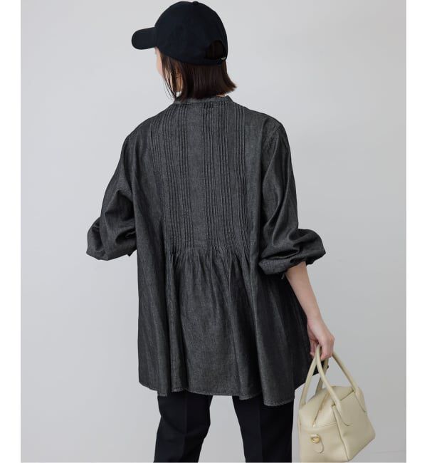 SLOBE IENA「LEDENIM ボサム ペプラムデニムブラウス」|シャツ・ブラウス|