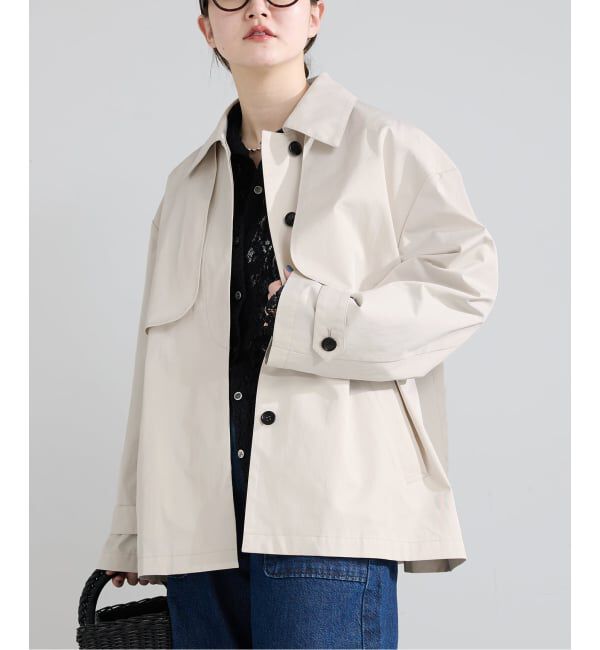 IENA「シングルトレンチショートコート」|トレンチコート|ナチュラル