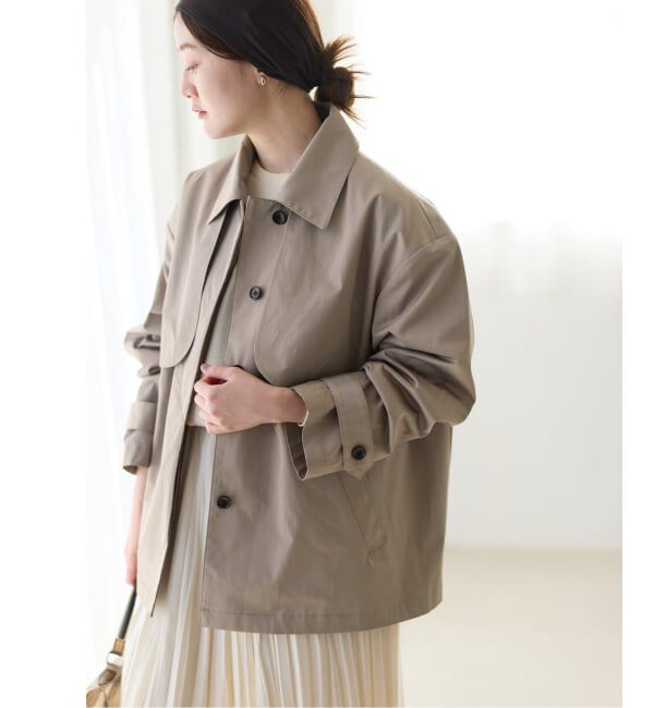 IENA「シングルトレンチショートコート」|トレンチコート|