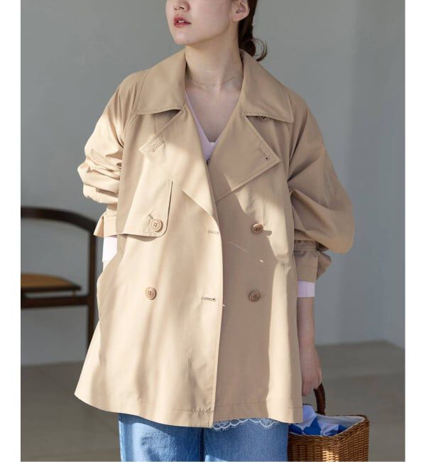 IENA「《新色あり/追加4/洗濯機洗い可》ポプリンオーバーショートコート」|その他|