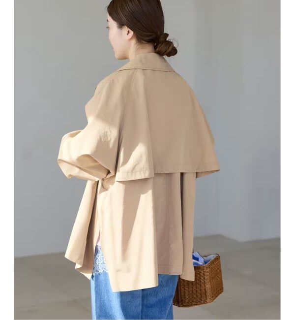 IENA「《新色あり/追加4/洗濯機洗い可》ポプリンオーバーショートコート」|その他|
