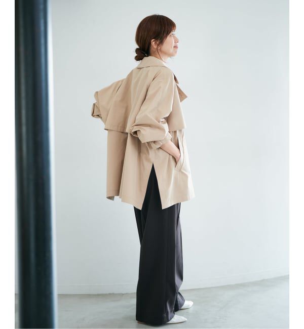 IENA「《新色あり/追加4/洗濯機洗い可》ポプリンオーバーショートコート」|その他|