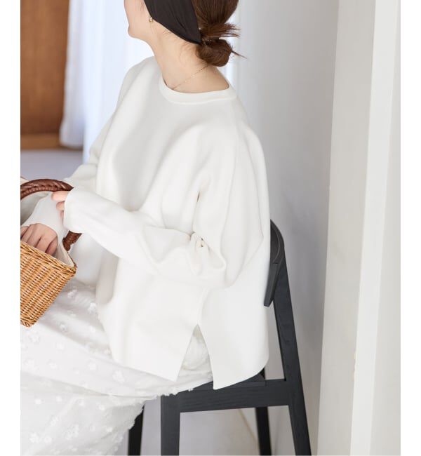 IENA「《新色/追加》ファインコットンスムースプルオーバー」|ニット・セーター|ホワイト