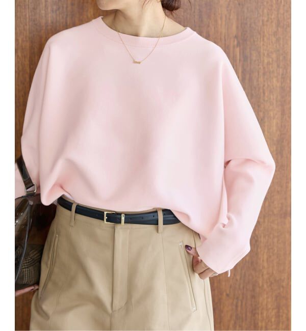 IENA「《新色/追加》ファインコットンスムースプルオーバー」|ニット・セーター|ピンク