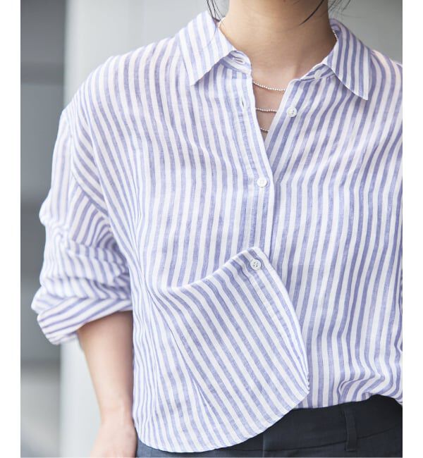 IENA「《新色/WEB限定/追加3》ラミーリヨセルショートシャツ」|シャツ・ブラウス|