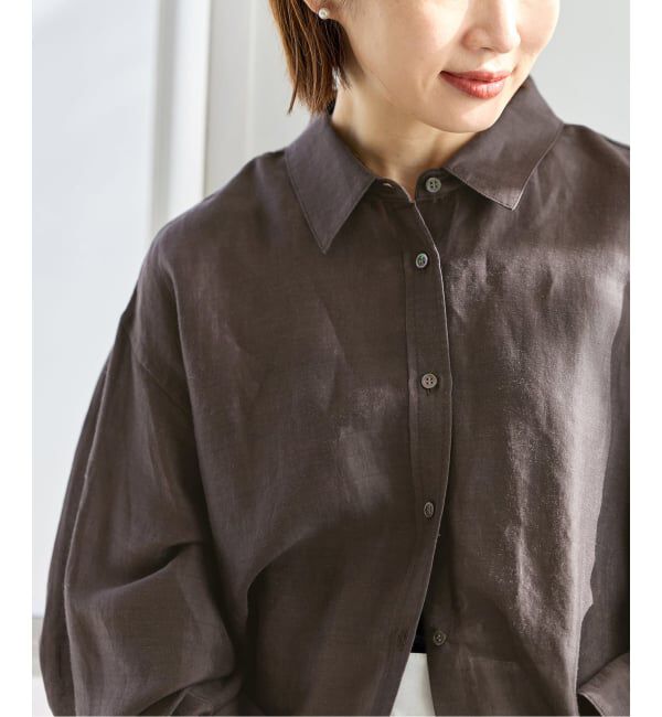 IENA「《新色/WEB限定/追加3》ラミーリヨセルショートシャツ」|シャツ・ブラウス|