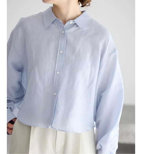 IENA「《新色/WEB限定/追加3》ラミーリヨセルショートシャツ」|シャツ・ブラウス|