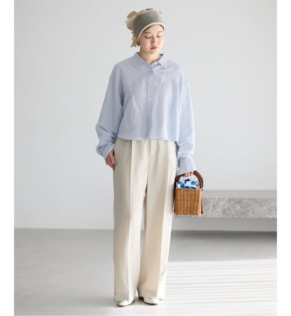 IENA「《新色/WEB限定/追加3》ラミーリヨセルショートシャツ」|シャツ・ブラウス|