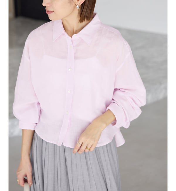 IENA「《新色/WEB限定/追加3》ラミーリヨセルショートシャツ」|シャツ・ブラウス|
