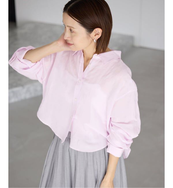 IENA「《新色/WEB限定/追加3》ラミーリヨセルショートシャツ」|シャツ・ブラウス|