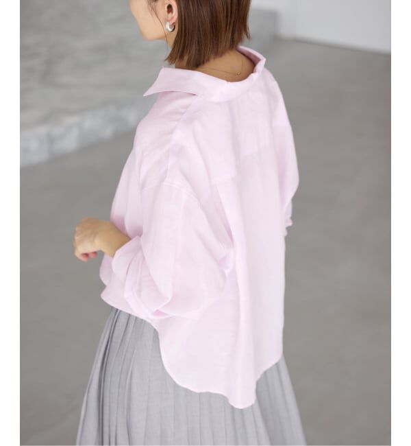 IENA「《新色/WEB限定/追加3》ラミーリヨセルショートシャツ」|シャツ・ブラウス|