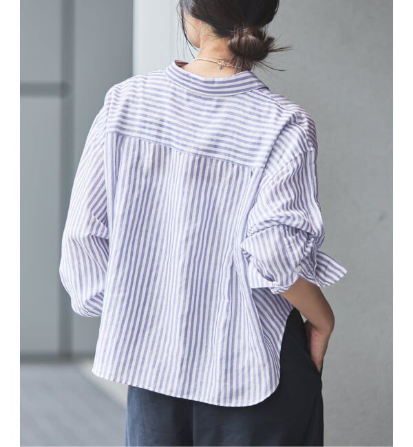 IENA「《新色/WEB限定/追加3》ラミーリヨセルショートシャツ」|シャツ・ブラウス|