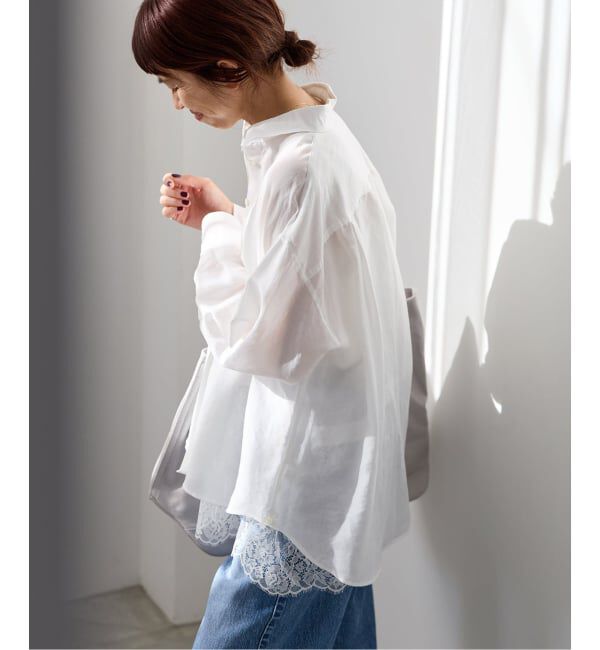 IENA「ラミーリヨセル2wayシャツ」|シャツ・ブラウス|ホワイト