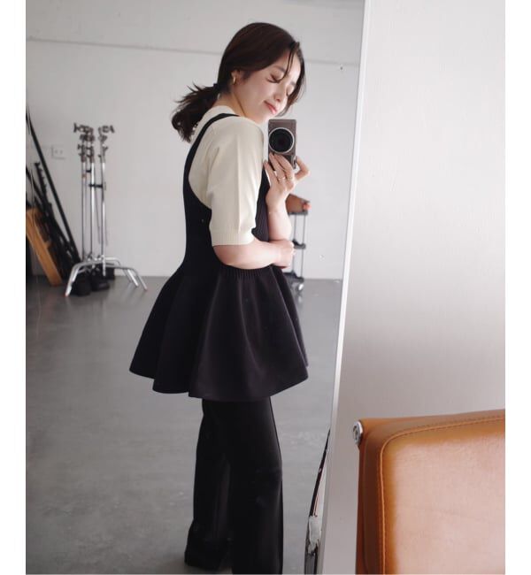 SLOBE IENA「《WEB限定/追加》ペプラムビスチェ」|ニット・セーター|