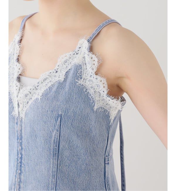 IENA LA BOUCLE「IENA LA BOUCLE ソフトデニムレースコンビキャミソール」|キャミソール|