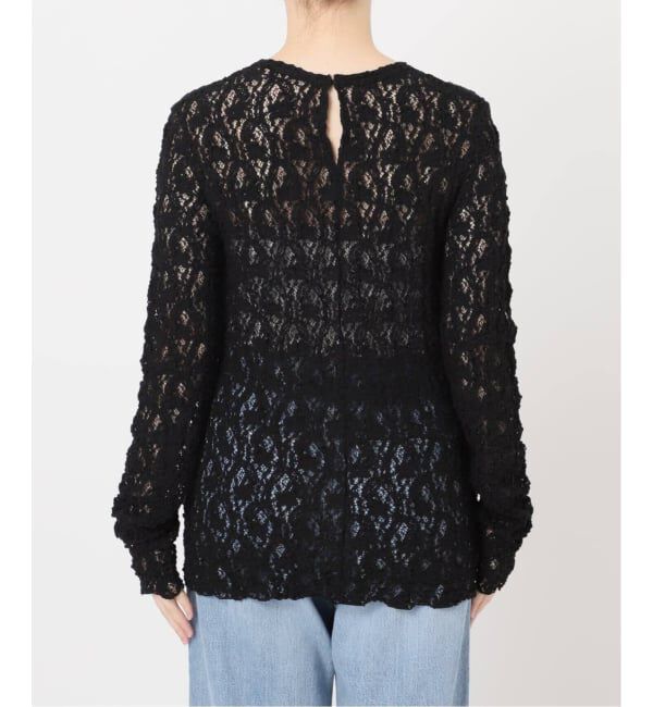 IENA「《一部カラーWEB限定/追加4》Flowerストレッチレースプルオーバー」|Tシャツ・カットソー|