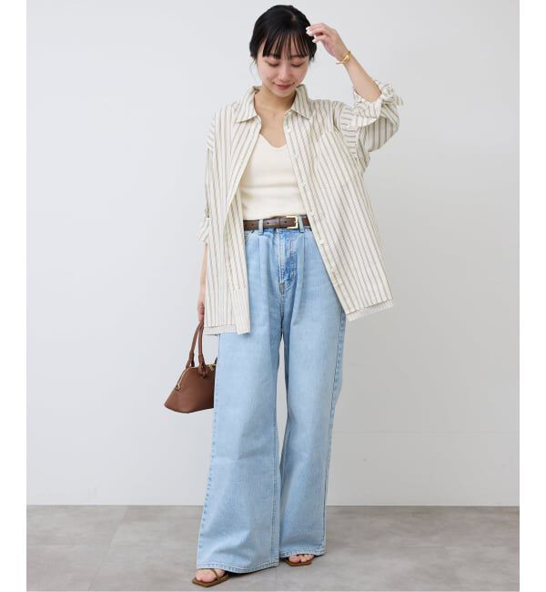 SLOBE IENA「ストライプレイヤーシャツ」|シャツ・ブラウス|