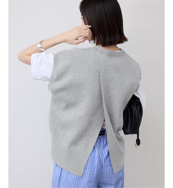 SLOBE IENA「《追加》ダブルフェイスバックオープンベスト」|ベスト・ジレ|