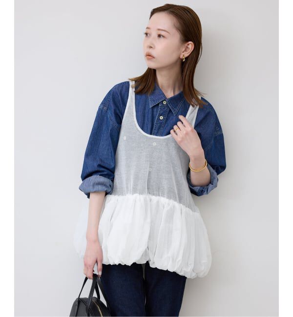 SLOBE IENA「バルーンタンクトップ」|ニット・セーター|ホワイト