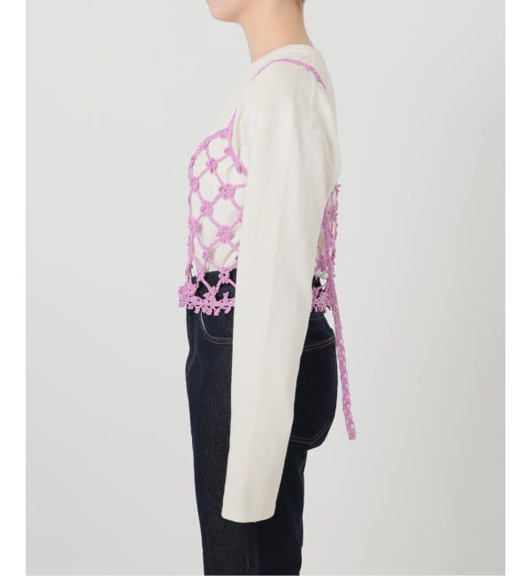 SLOBE IENA「コットンフラワークロシェビスチェ」|ニット・セーター|