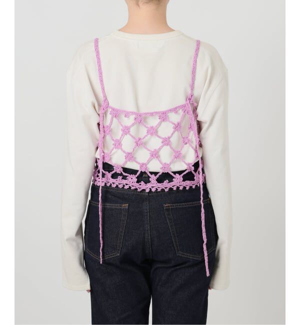 SLOBE IENA「コットンフラワークロシェビスチェ」|ニット・セーター|