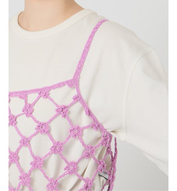SLOBE IENA「コットンフラワークロシェビスチェ」|ニット・セーター|