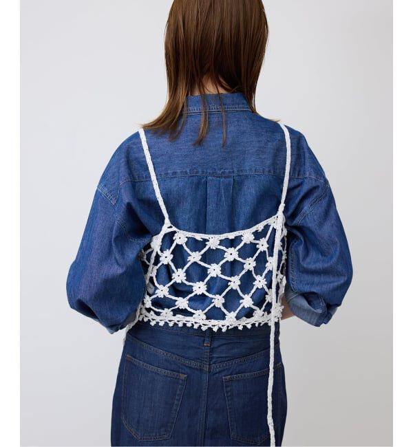 SLOBE IENA「コットンフラワークロシェビスチェ」|ニット・セーター|