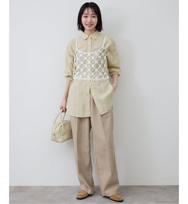 SLOBE IENA「コットンフラワークロシェビスチェ」|ニット・セーター|