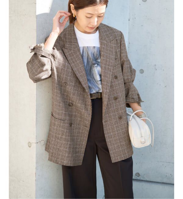 IENA「COUTURE D'ADAM/クチュールドアダム Double JK Prince of Wales 26SS-004」|テーラードジャケット|