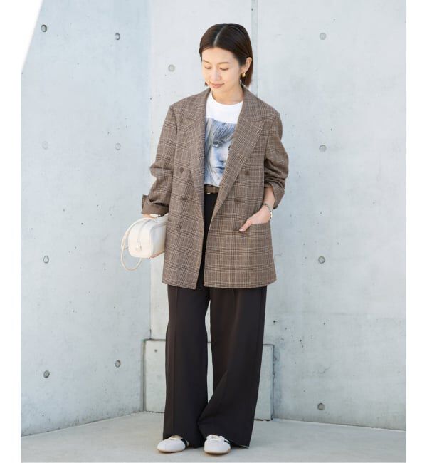 IENA「COUTURE D'ADAM/クチュールドアダム Double JK Prince of Wales 26SS-004」|テーラードジャケット|