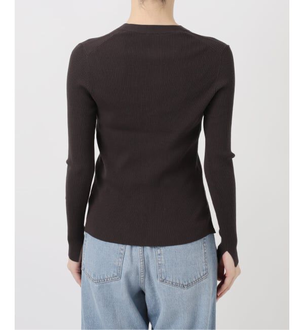 IENA「《新色/追加》ECO SPLASH リブVネックカーディガン」|カーディガン|