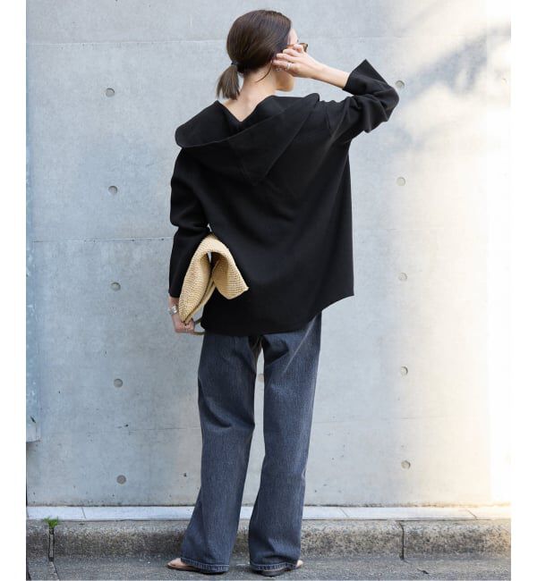 SLOBE IENA「《WEB限定》ニットフーディーカーディガン」|カーディガン|