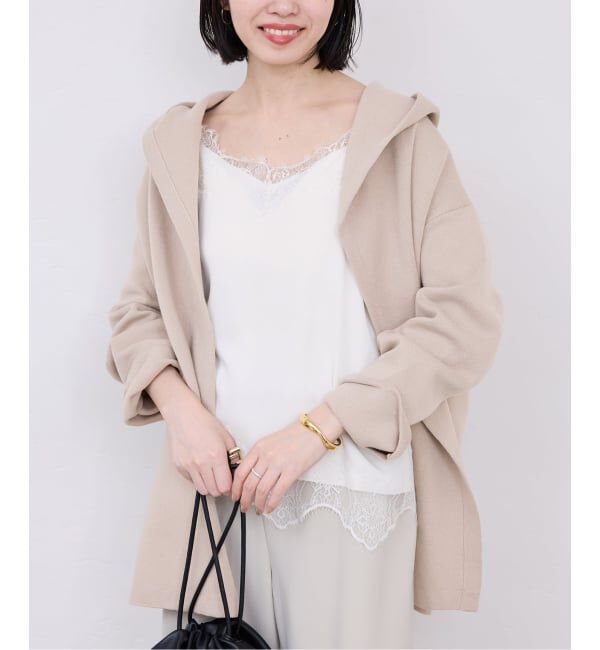 SLOBE IENA「《WEB限定》ニットフーディーカーディガン」|カーディガン|