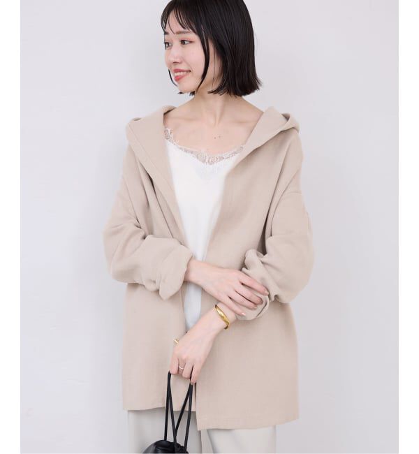 SLOBE IENA「《WEB限定》ニットフーディーカーディガン」|カーディガン|