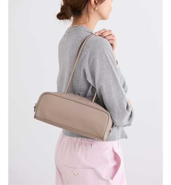 IENA「《新色/追加》＆MyuQ/アンドミューク KAKU バッグ MCB096」|ショルダー・メッセンジャー|キャメル